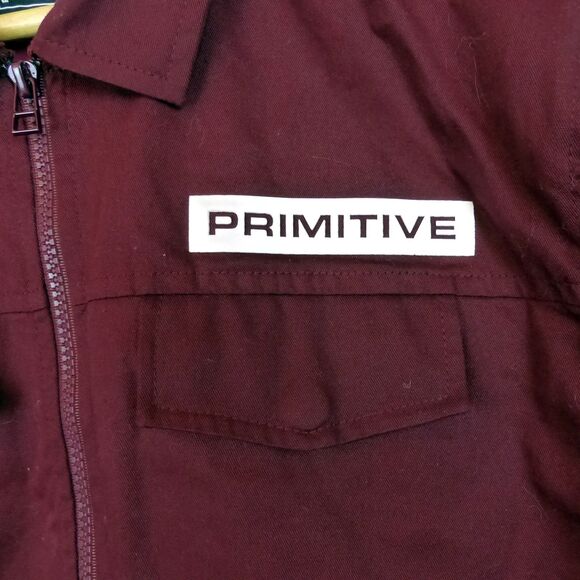 Primitive X Demon Slayer Jacket Men M Red Anime Tanjiro Zip Utility Street Skate - Picture 6 of 16